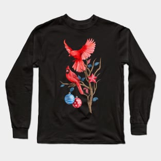 Two Red Birds Long Sleeve T-Shirt